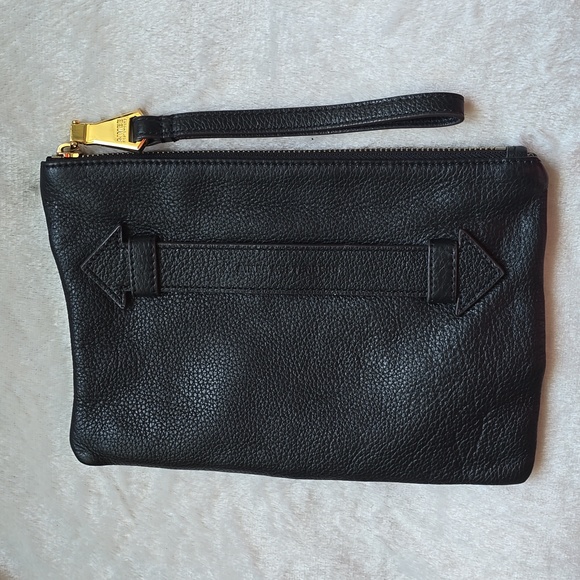 Aimee Kestenberg black leather wristlet clutch - Picture 2 of 10